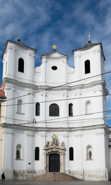 Old Cathedral of Saint John of Matha and Saint Felix of Valois stock photo