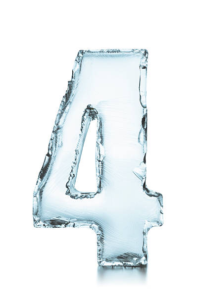 istock Number 4 frozen ice block 177140532