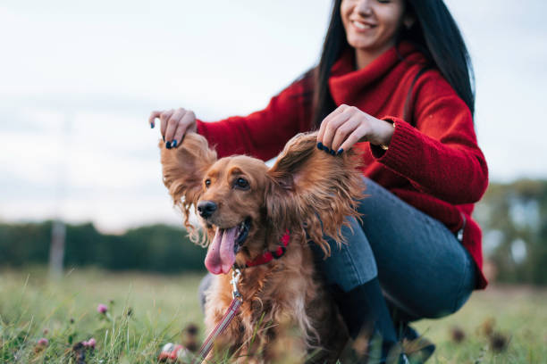 istock Young woman with a dog 1771407017