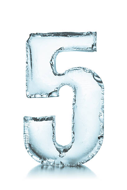istock Number 5 frozen ice block 177141165