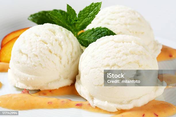 Gelato Dessert - Fotografie stock e altre immagini di Limone - Limone, Sorbetto, Freddo