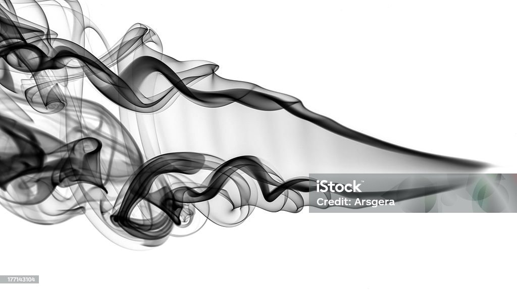 Preto padrão abstrato de fumo e Voltas - Royalty-free Abstrato Foto de stock