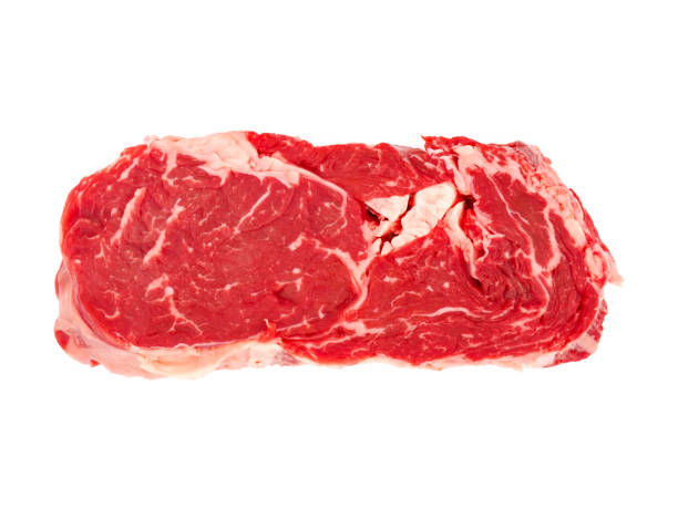 istock Raw entrecote beef steak isolated on white background 1771436679