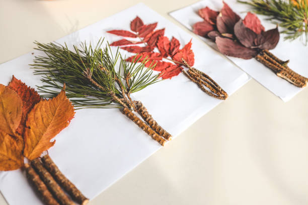 istock Children's creative activities, autumn idea 1771441072