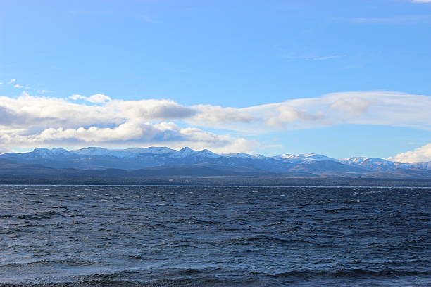 Winter windy day at Naupel Huapi Lake at Bariloche City - Argentina.