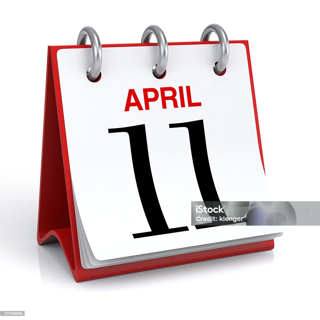 April Calendar 3D rendering April Stock Photo