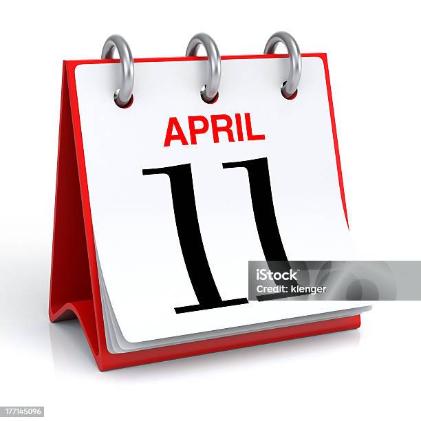 April Calendar Stock Photo - Download Image Now - April, Calendar, Computer Graphic