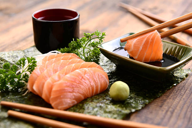 istock Japanese food - Salmon Sashimi 177146134