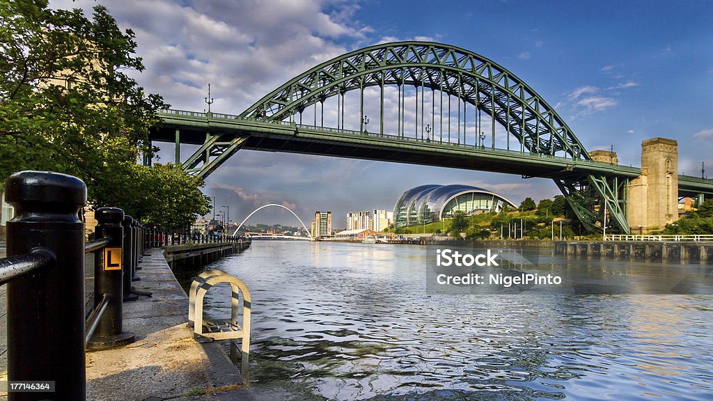 Tyne Bridge, Newcastle Tyne Bridge connects Newcastle and Gateshead. It was opened in 1928 by King George V. It was ranked as the tenth tallest structure in the city Bridge - Built Structure Stock Photo