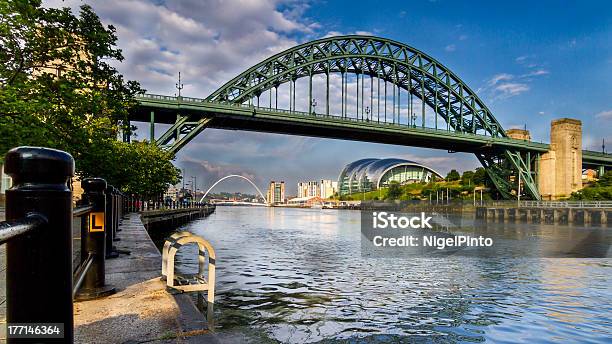 Tyne Bridge Newcastle Stock Photo - Download Image Now - Bridge - Built Structure, Gateshead Millennium Bridge, Horizontal