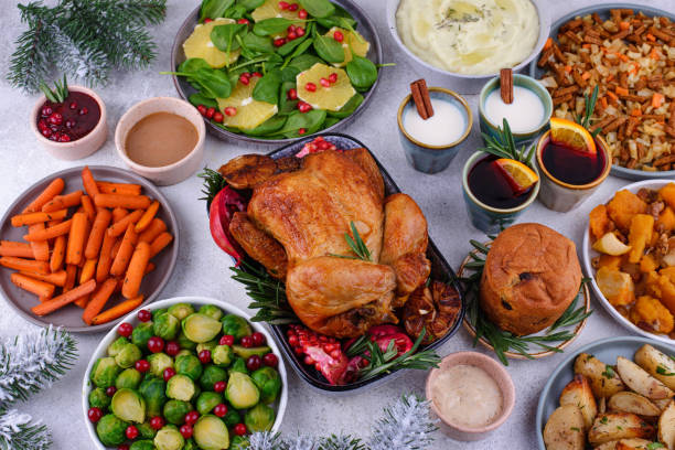 istock Christmas festive dinner with traditional dishes 1771468829