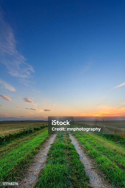 Poço De Petróleo Ao Pôr Do Sol Estrada - Fotografias de stock e mais imagens de Agricultura - Agricultura, Ao Ar Livre, Bomba Petrolífera