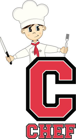 istock Cute Little Chef Learning Letter C 177149236