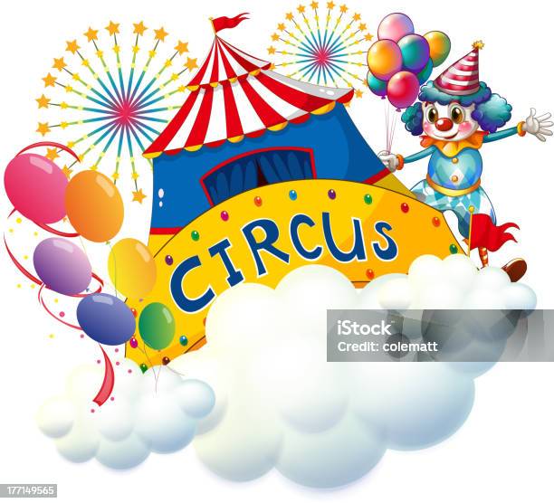 Circus Über Den Wolken Stock Vektor Art und mehr Bilder von Aufführung - Aufführung, Bildkomposition und Technik, Blasen