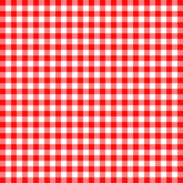 керамический скатерть - gingham pattern stock illustrations