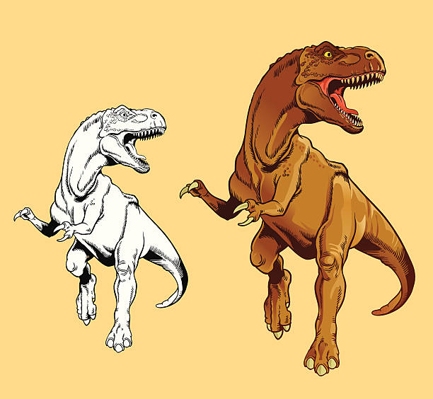 ilustraciones, imágenes clip art, dibujos animados e iconos de stock de t rex - tyrannosaur