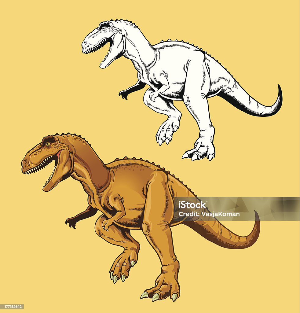 Rex Tyrannosaur - 恐竜のロイヤリティフリーベクトルアート