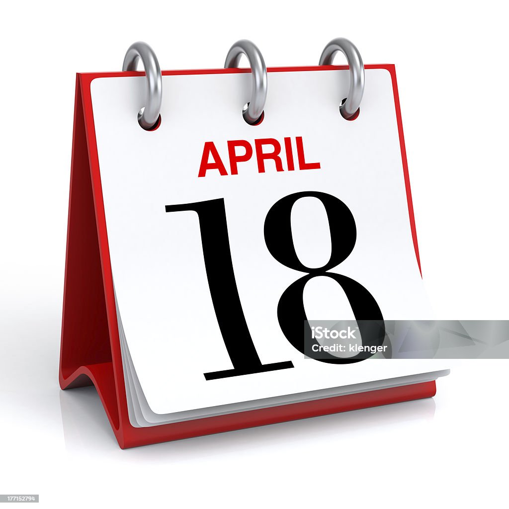 Abril de calendario - Foto de stock de Abril libre de derechos