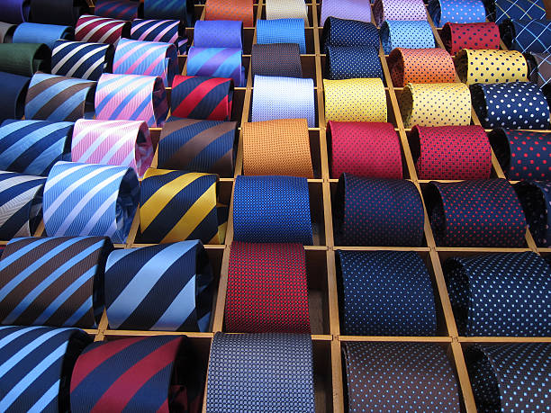 Neckties on display stock photo