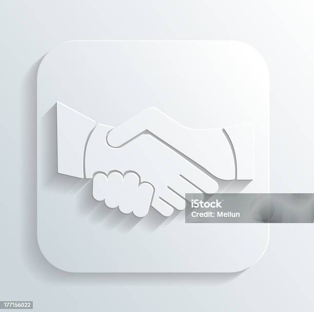 Handshakesymbolvektor Stock Vektor Art und mehr Bilder von Abmachung - Abmachung, Abstrakt, Bildhintergrund