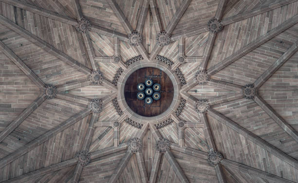 Elaborate sculptures ceiling design of Liverpool Cathedral.
