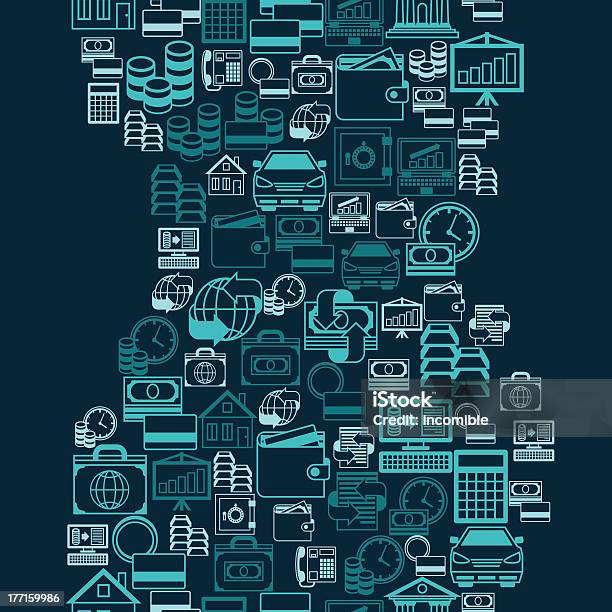 Бесшовный Узор Банковское Дело Значки — стоковая векторная графика и другие изображения на тему Автомобиль - Автомобиль, Банковское дело, Бесшовный узор
