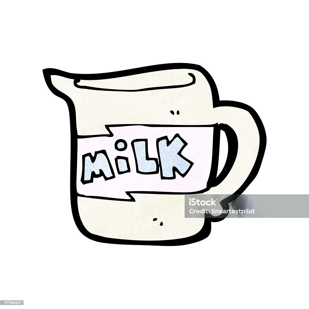 Jarra de leche de historieta - Ilustración de stock de Clip Art libre de derechos