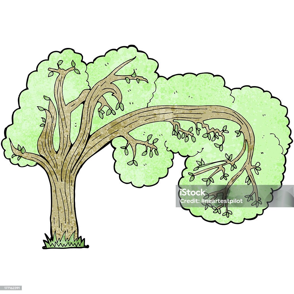 Fumetto albero curva - Illustrazione stock royalty-free di Albero