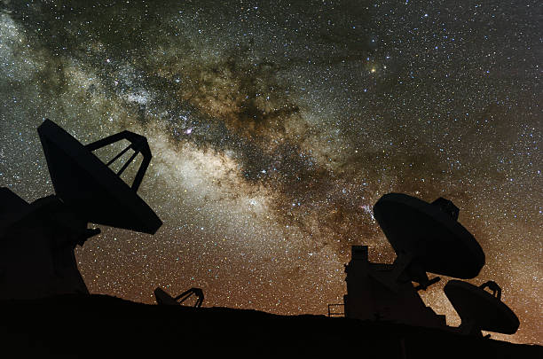 istock Radio telescopes observe the Milky Way. 177166452