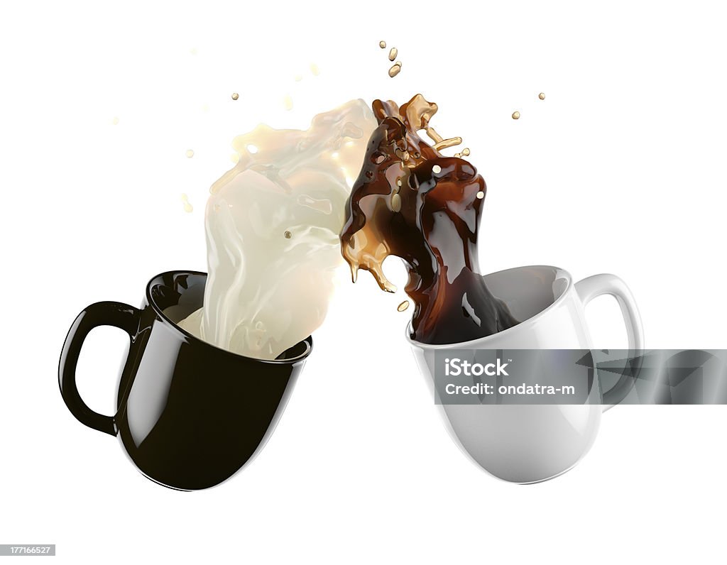 Kaffee und Milch - Lizenzfrei Kaffee - Getränk Stock-Foto