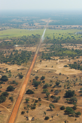 Road in East Africa, unusable in wet season due to swamp