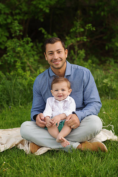istock Father and Son Sitting Outside 177167255