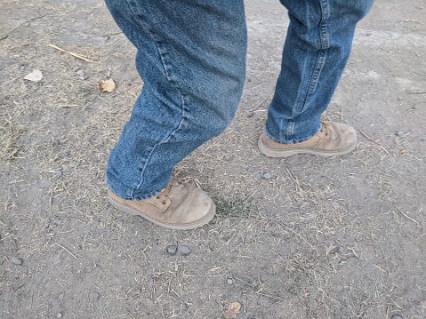 A photo of my boots in walking formation