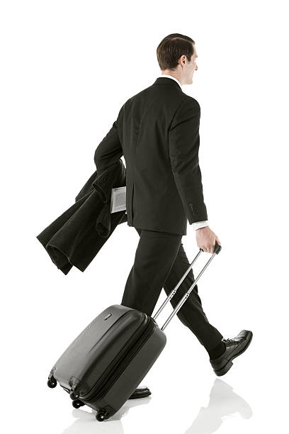 istock Businessman walking with luggage 177177626
