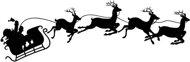 Vector illustration of santa's sleigh