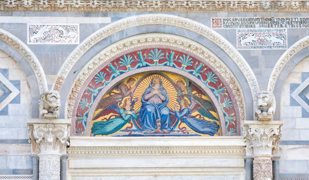 istock Pisa Cathedral, entrance mosaic 177178182