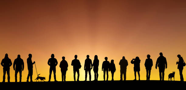 istock Silhouettes of Unity in Winter Sunset 1771790537