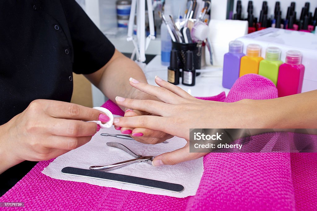 Mulher mão com manicure - Royalty-free Adulto Foto de stock