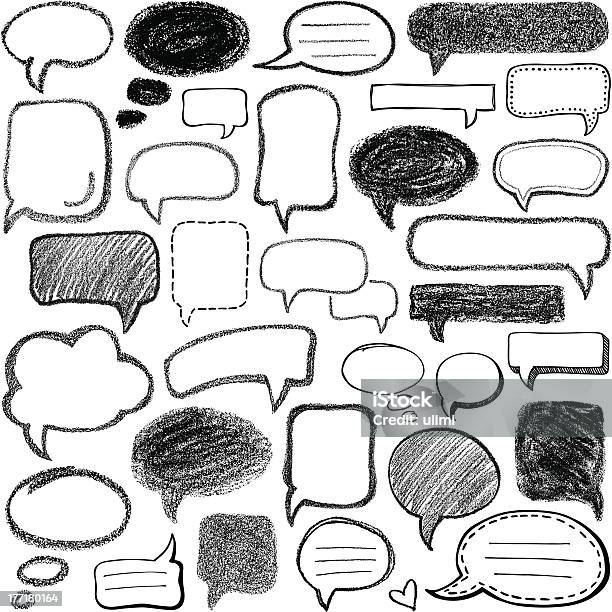 Speech Bubbles Stock Illustration - Download Image Now - Speech Bubble, Chalk Drawing, Drawing - Activity