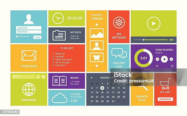 Ui Display Layout Modern Ui Design Layout Stock Illustration - Download Image Now ...