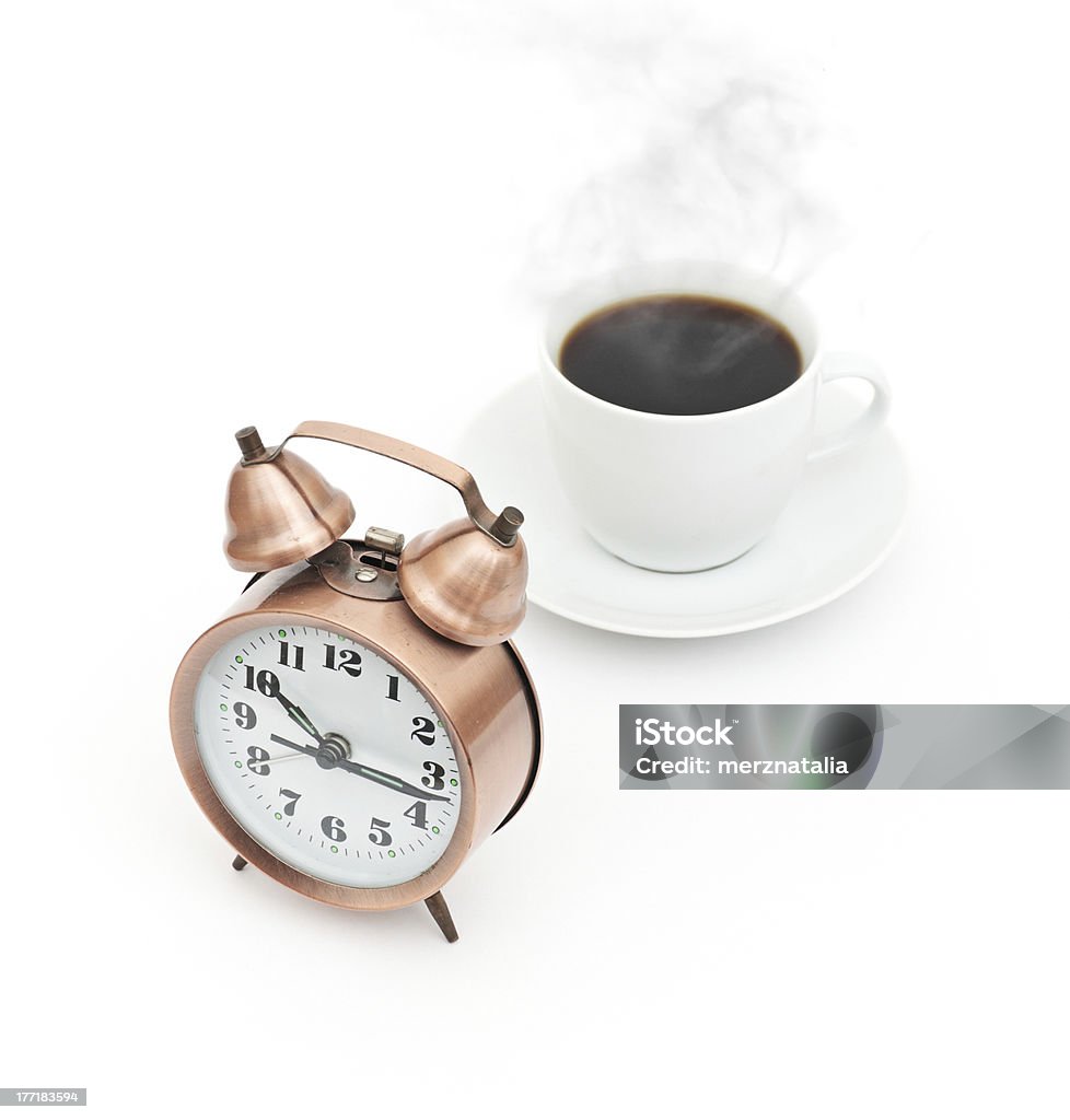 Intervalo para café, isolada no fundo branco - Foto de stock de Acordar royalty-free