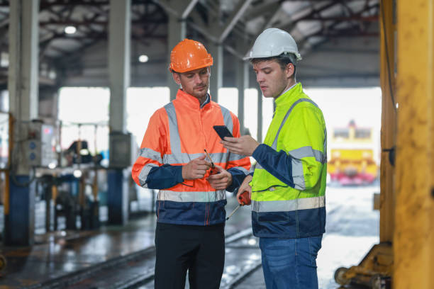 istock Locomotive Engineers trading Carbon Credits on platform for Responsible Railway Emission Reduction 1771855877