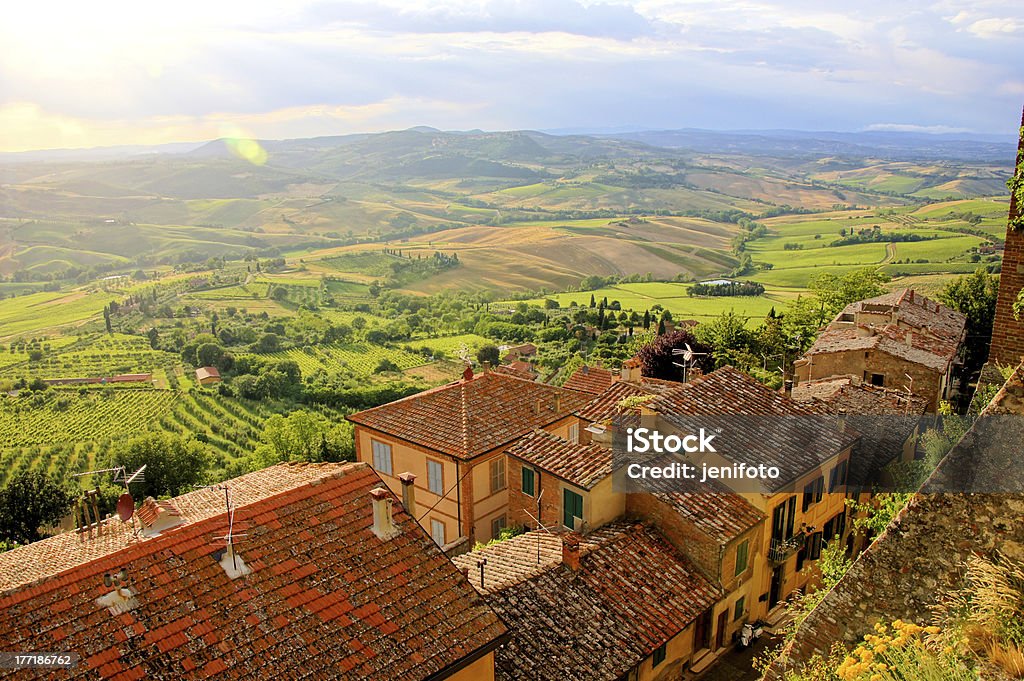 Anoitecer na Toscana - Royalty-free Agricultura Foto de stock