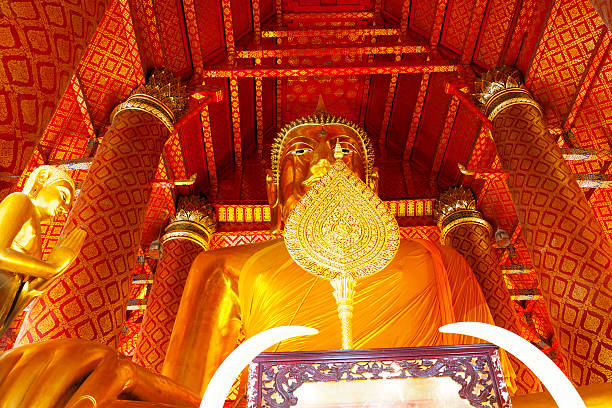 Huge golden buddha of temple Wat Phanan Choeng in Ayutthaya.
