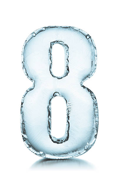 istock Number 8 frozen ice block 177187216