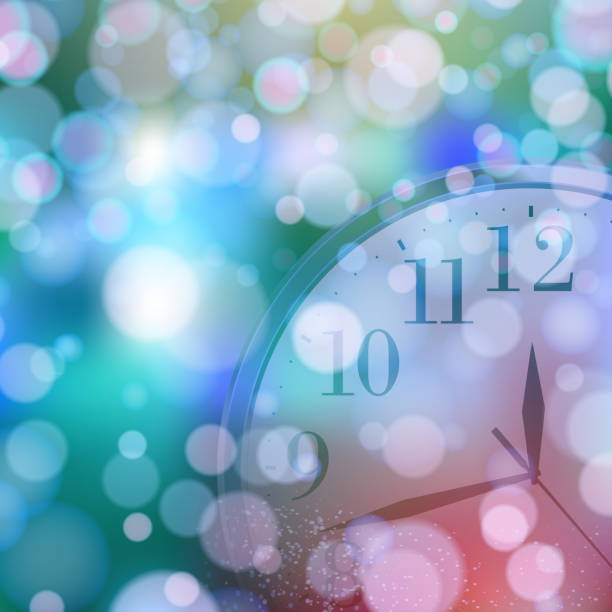 istock Happy New Year or Christmas card with golden clock. Vector 1771883297