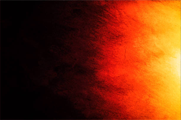 istock A vibrant bright yellow orange coloured smudged abstract fierce fire over dark red or maroon black gradient colored abstract horizontal fiery vector cracked textured effect crayon drawing backgrounds like volcano lava or nebula art or painting 1771956080