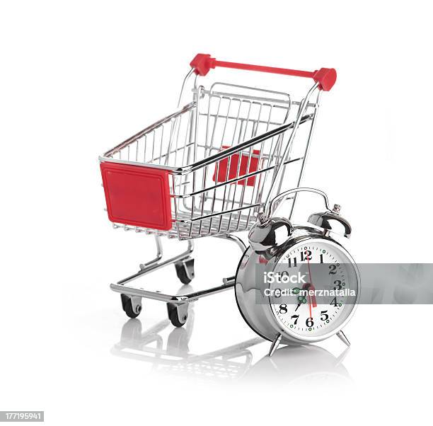 Buying Time Concept With Clock Stock Photo - Download Image Now - Alarm Clock, Business, Chrome