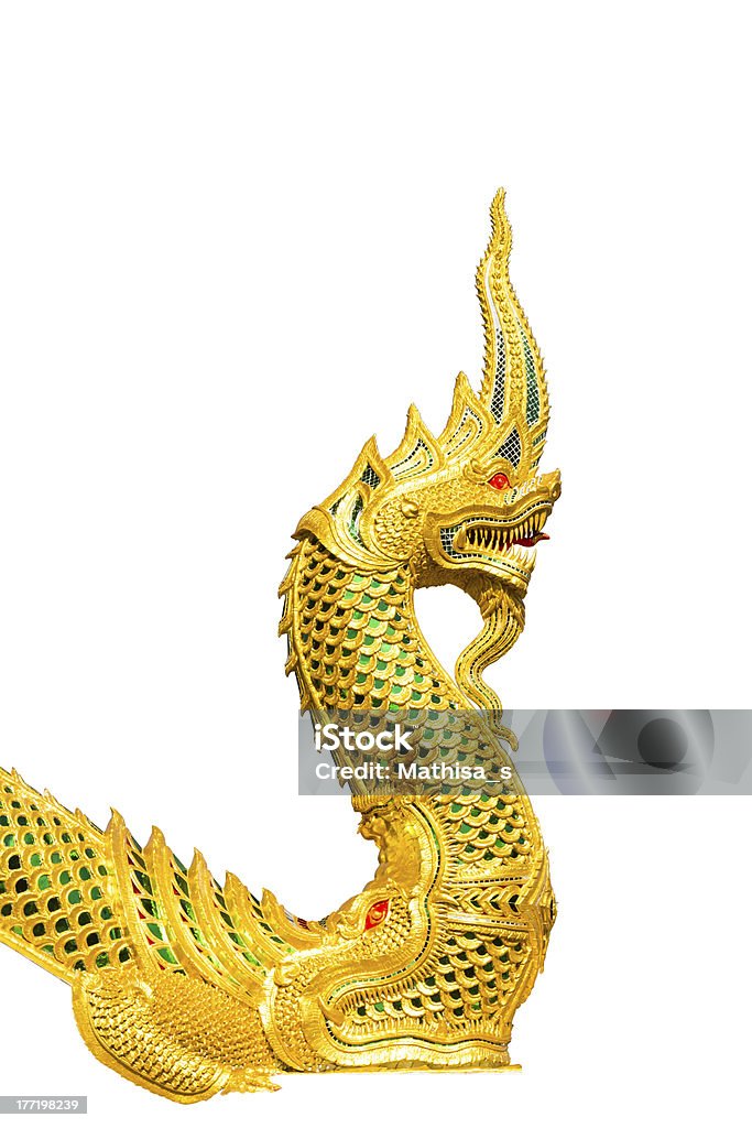 Golden king Naga - Zbiór zdjęć royalty-free (Architektura)