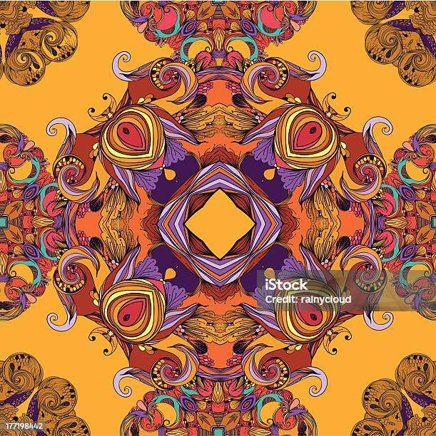 Luminoso Autunno - Immagini vettoriali stock e altre immagini di Arabesco - Motivo ornamentale - Arabesco - Motivo ornamentale, Arancione, Autunno
